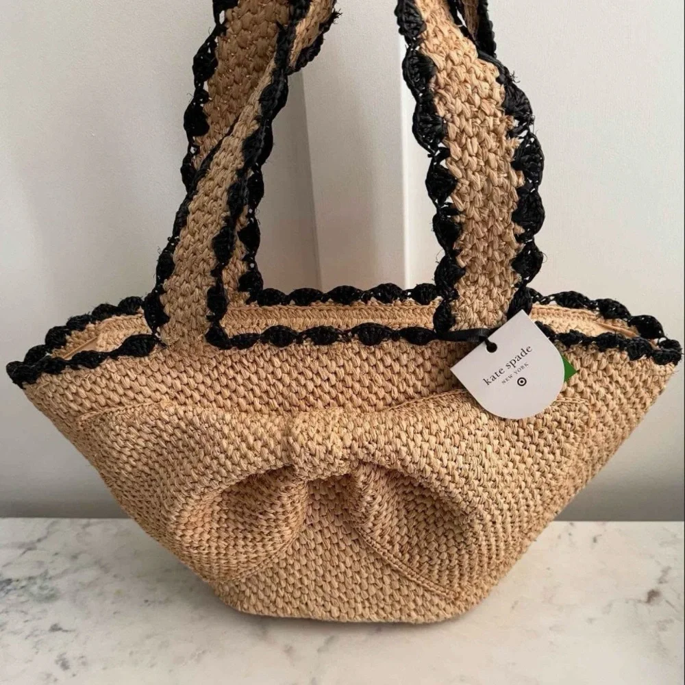 Raffia Bow Tote Bag | kate spade new york x Target | Brand New! - Picture 6 of 6